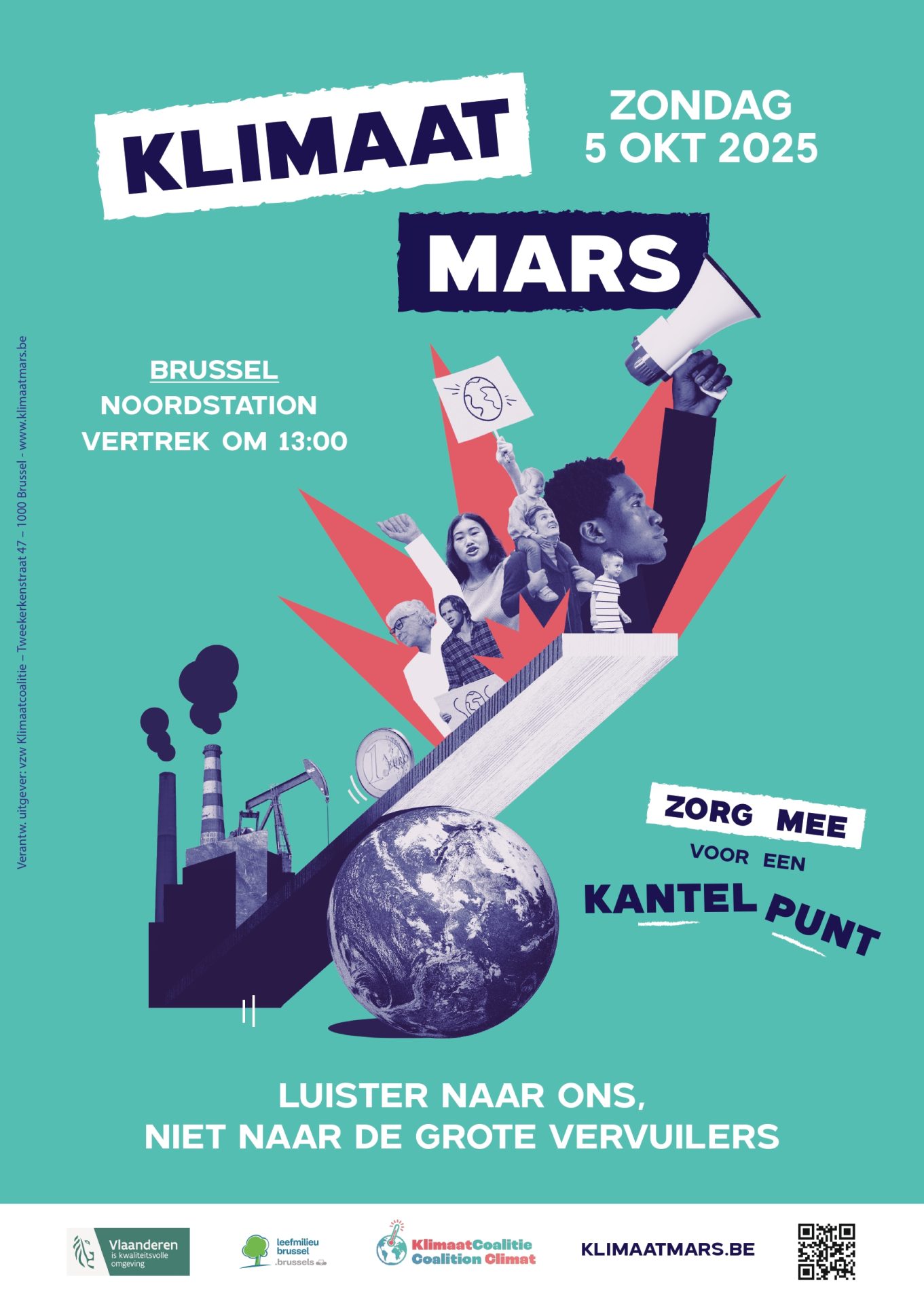 De zes eisen van de klimaatmars van 5 oktober 2025